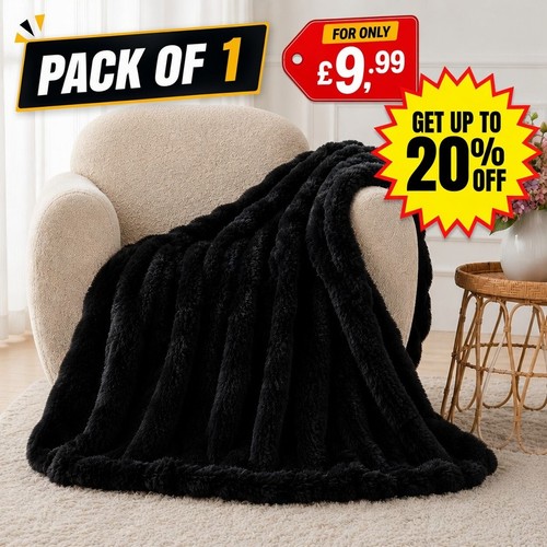 Ribbed faux fur - ribbed, blanket