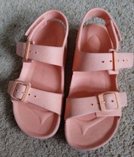 Girls Peach Rubber Sandals Primark Size 1