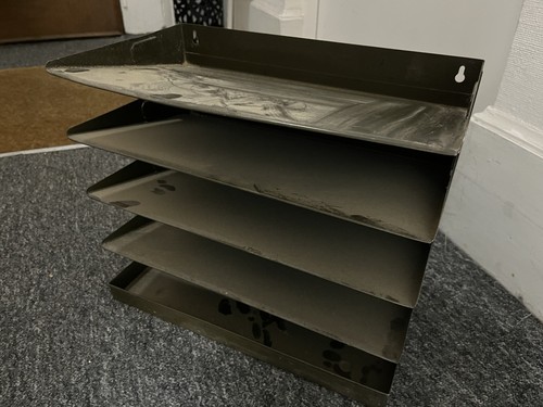 Vintage industrial metal shelf - vintage,