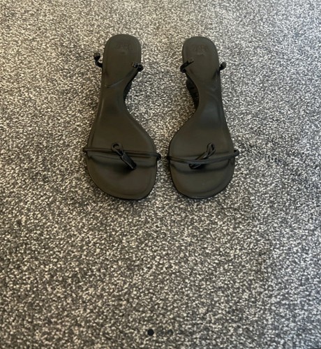 Zara black suede snake leather - black,