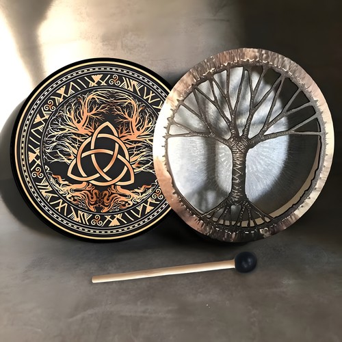Handmade shamanic drum vintage - shamanic,