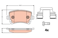 REAR BRAKE PAD SET DISC BRAKE