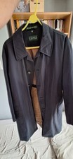 Polo Ralph Lauren Coat Mens 44 Regular Mac Overcoat Navy Check Linedlightweight