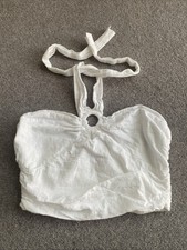 Zara Halter Neck White Cotton