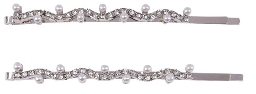 Diamante pearl slides - &,