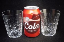 Pair of Edinburgh Crystal Tapered Tumbler Glasses 3.75"h (signed)