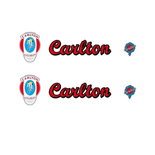 Carlton bicycle decals - carlton,