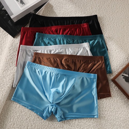Ice silk boxer shorts low - boxer,