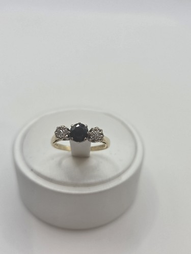 9ct gold dark sapphire - 9ct,