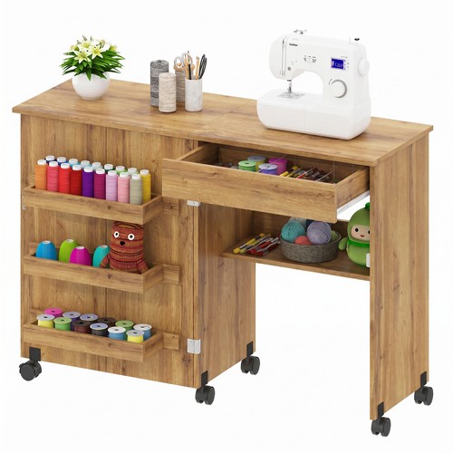 Folding sewing table rolling - folding,