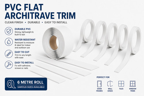 Pvc white architrave trim - white,