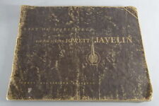 Parts Catalog / Spare Parts List Jowett Javelin 1.5 Litre As of 01/1950