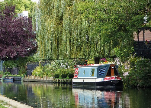 Birthday greeting card canal - card,