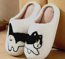 Cat Kitty Patterned Adorable Pets Cat Dogs Warm Slippers Soft Sole Non-Slip Mule