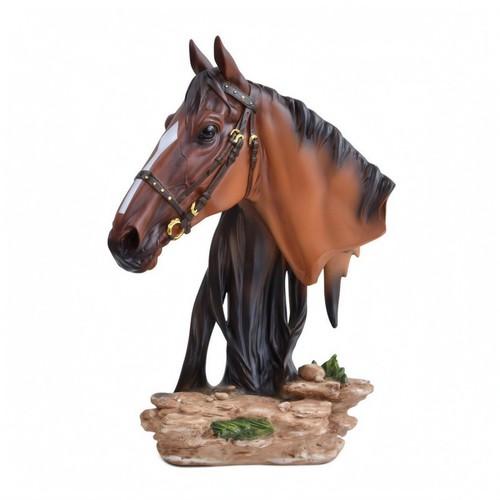 Resin horse head ornament - resin,