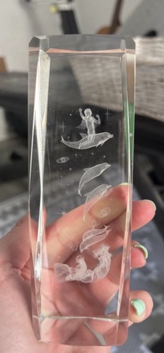 Large crystal dolphin ornament - crystal,