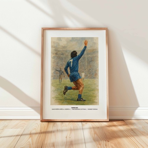 George best watercolour style - best,