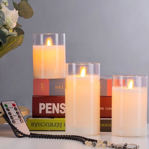Glass candles wax led - candles,