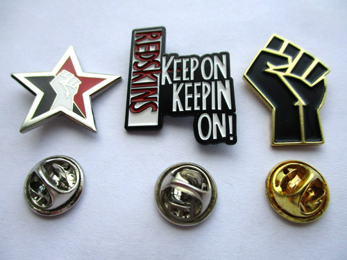 Socialist metal badge - socialist, job