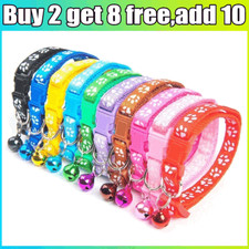 Safety Release Cat Kitten Collar Quick Release Adjustable Pet Collars With Bell