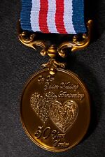 Our 50th Golden Wedding Anniversary Long/Distinguished SERVICE MEDAL. Gift/Wife
