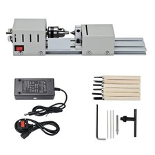 Mini Lathe 12-24V 96W Metal Small Lathe 6 In 1 DIY Wood Model Making Drilling