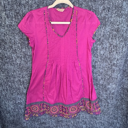 Melange pink boho cotton - cotton, tunic