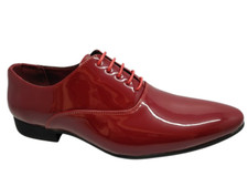 Mens Formal Patent Shiny Party Oxford Lace Up Wedding Office Dress Smart Shoes