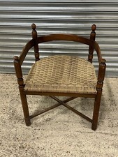 Unusual Antique Circa 1900 Arts And Crafts Chair With Drop In  Rattan Seat