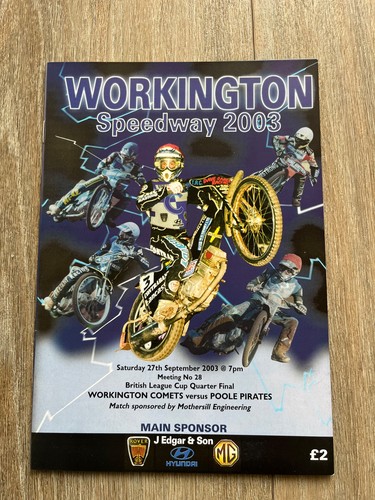 Workington speedway programme - speedway,