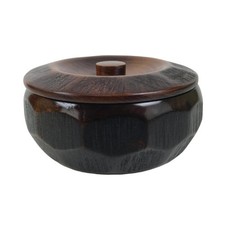 Japanese Brushed Lacquer Wooden Lidded Bowl Kashiki Vtg Tea Ceremony LWB130