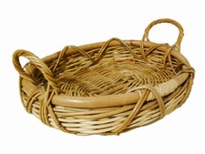 VINTAGE WICKER BASKET TRAY