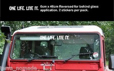 2 x ONE LIFE LIVE IT