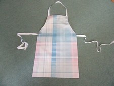 PINK & BLUE TARTEN PVC APRONS IN 4 SIZES ALL HANDMADE TO ORDER