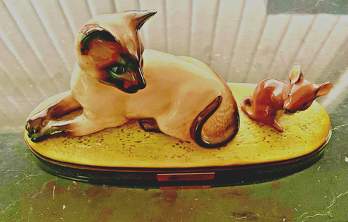 Beswick vintage cat and - and, mouse