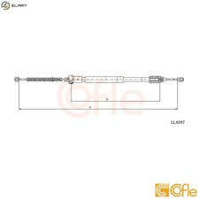 CABLE PULL PARKING BRAKE 11.6597 FOR RENAULT CLIO/II/Mk/MIO/SYMBOL/Hatchback