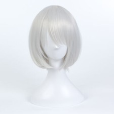 Cosplay Wig Bob Hair Wigs NieR Automata 2B YoRHa No. 2 Short Straight White
