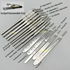 Scalpel Handle #3 4 7 Stainless Steel Dental Handles Holder Surgical Instruments