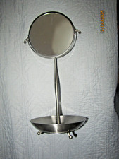 Vintage 1999 Ikea Lillholmen Tabletop  Mirror with stand stainless steel vgc