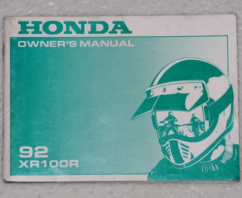 1992 honda xr100r owners - xr100r,