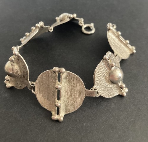 Brutalist vintage silver