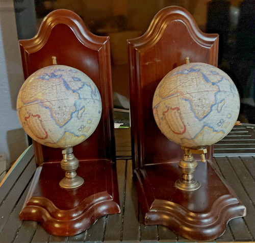 Vintage wooden globe - vintage,