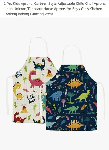 Dinosaur kids aprons - dinosaur,