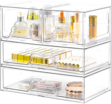 4 Pack Stackable Plastic