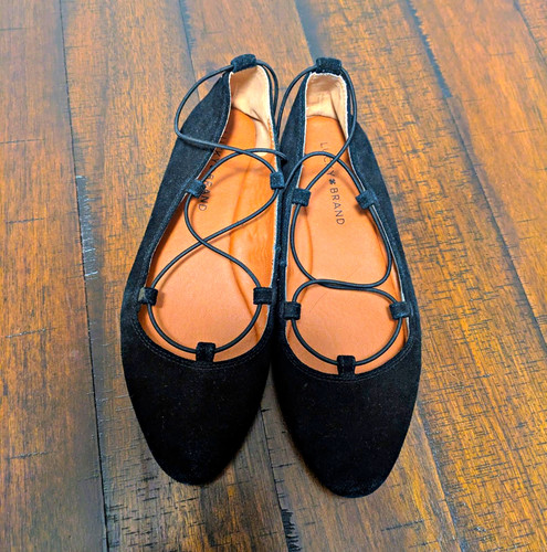 Lucky brand black - black, suede