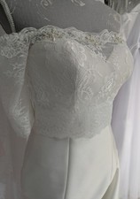 Ivory Lace Off The Shoulder Bolero/Wedding Cover Up ...Size 8