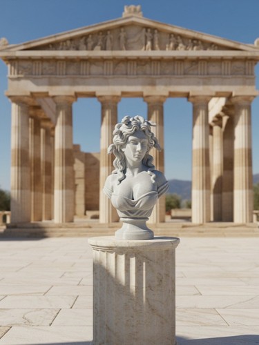 Greek medusa bust - medusa,