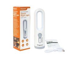 LED Safety Night Light Motion Sensor Emergency Lamp Rechargeable Torch USB Plug