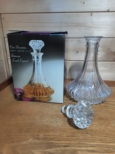 A Fine French Crystal Cut Glass Decanter & Stopper In Original Presentation Box
