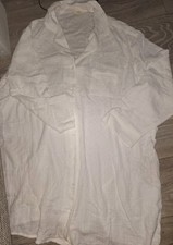 M&S Womens White Dobby Stitch